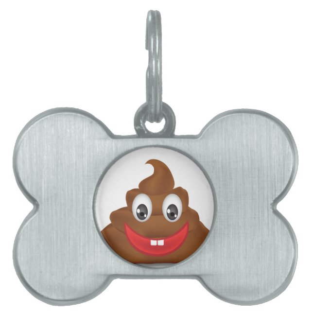 Médaillons Pour Animaux Domestiques poo emojis (Devant)