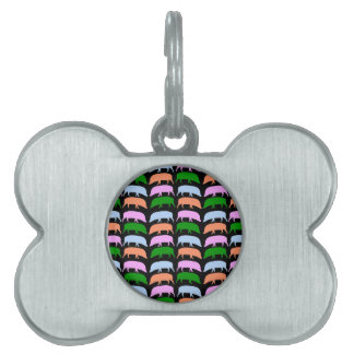 Médaillons Pour Animaux Domestiques Porcs multicolores rose Bleu Vert Orange Pet Ta