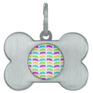 Médaillons Pour Animaux Domestiques Porcs multicolores Yellow Green Purple Blue Pet Ta