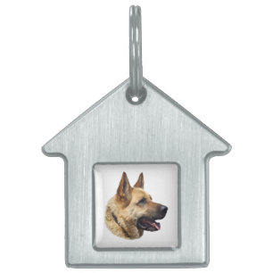 Médaillons Pour Animaux Domestiques Portrait d'Alsatian German shepherd