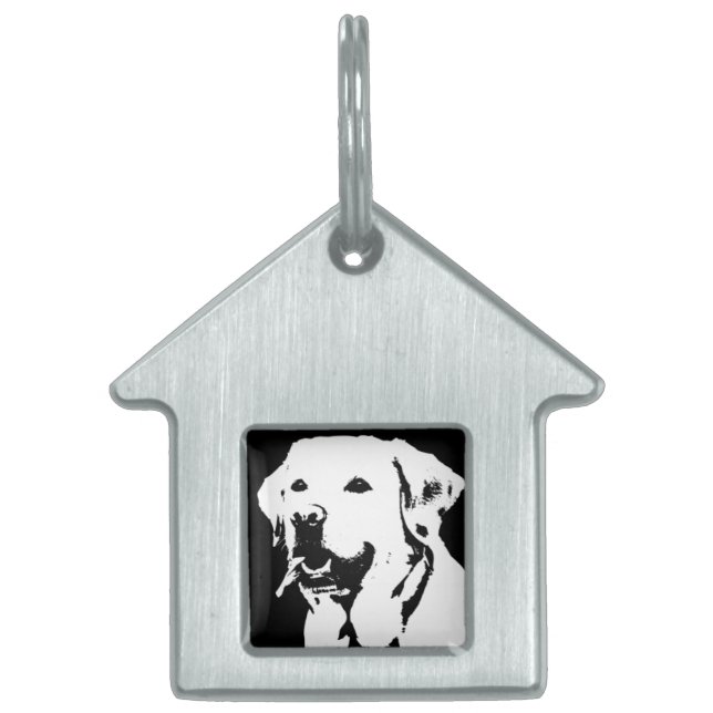 Médaillons Pour Animaux Domestiques Portrait de chien personnalisé Nom photo Engrave p (Devant)