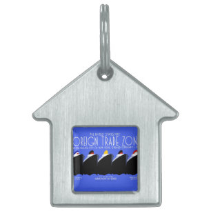 Médaillons Pour Animaux Domestiques Poster Art Déco des paquebots de croisière vintage