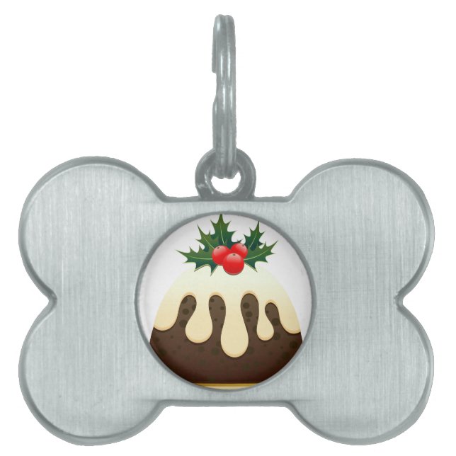 Médaillons Pour Animaux Domestiques pouding de noël (Devant)