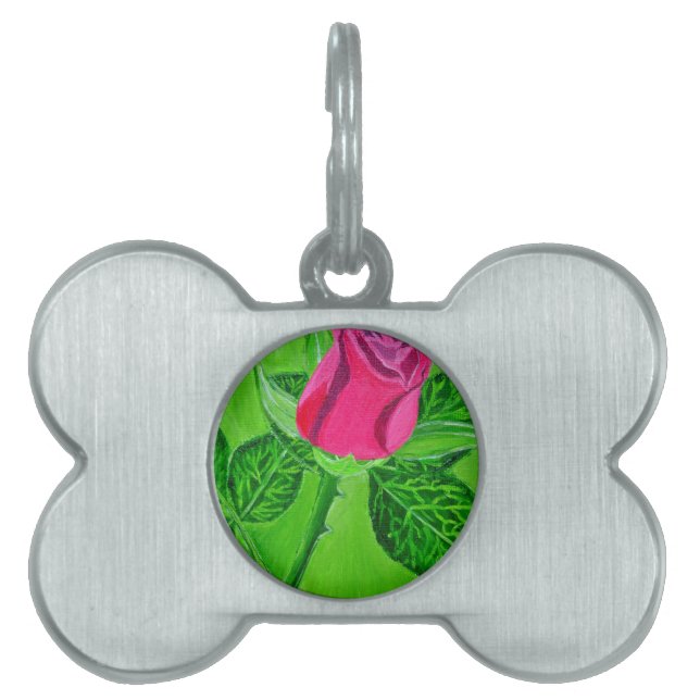 Médaillons Pour Animaux Domestiques Rose 1a (Devant)