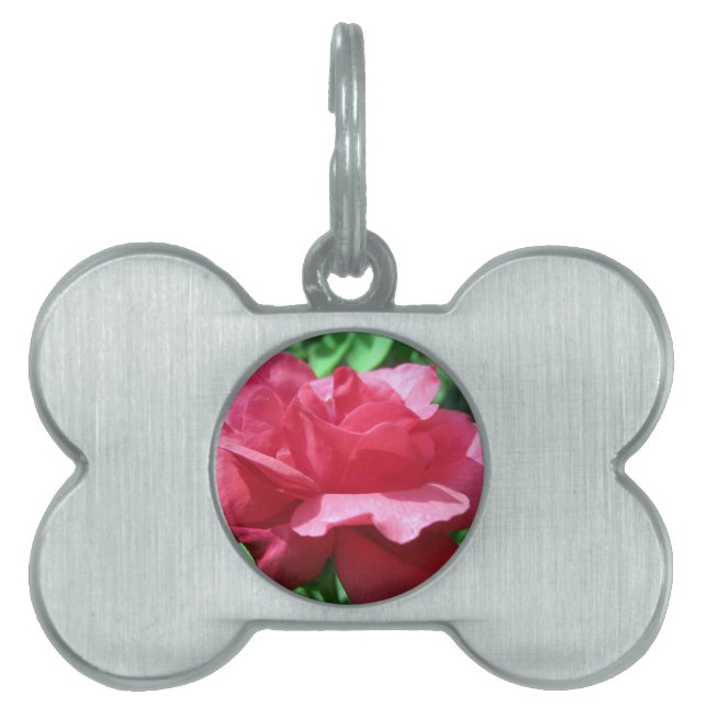 Médaillons Pour Animaux Domestiques Rose rouge (Devant)