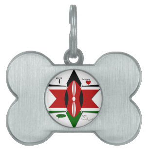 Médaillons Pour Animaux Domestiques Safari Drapeau Kenyan Conception : Liste de seaux