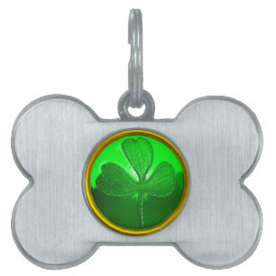 MÉDAILLONS POUR ANIMAUX DOMESTIQUES SAINT PATRICK'S CELTIC HEART, SHAMROCK