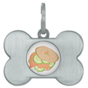 Médaillons Pour Animaux Domestiques Saumon fumé et bagel