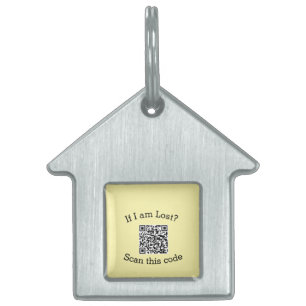Médaillons Pour Animaux Domestiques Scannez le code QR perdu trouvé mon code animal