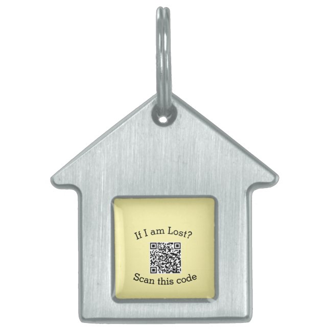 Médaillons Pour Animaux Domestiques Scannez le code QR perdu trouvé mon code animal  (Devant)