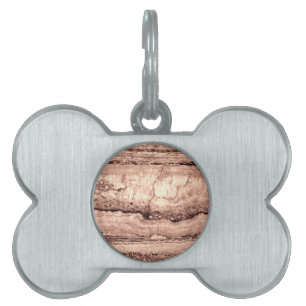 Médaillons Pour Animaux Domestiques Sépia beige brun moderne brûlé granit orange