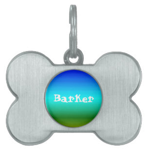 Médaillons Pour Animaux Domestiques Serene Sea & Sky Blue & Green Gradient Ajouter le