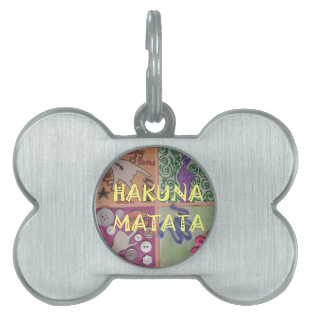 Médaillons Pour Animaux Domestiques Signe Hakuna Matata - Impression (Devant)