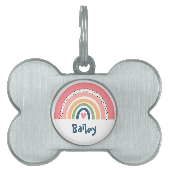MÉDAILLONS POUR ANIMAUX DOMESTIQUES SIMPLE ÉLÉGANT RAINBOW BOHO (Devant)