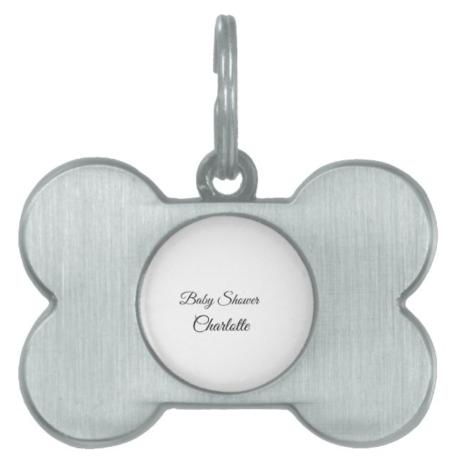Médaillons Pour Animaux Domestiques SIMPLE MINIMAL.CUTIE ADD NAME BABY baby shower Thr (Devant)