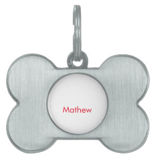Médaillons Pour Animaux Domestiques simple monogramme de lettre initiale ajouter votre