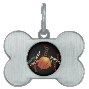 Médaillons Pour Animaux Domestiques Slam Dunk de Vocabulaire : Basketball Jeu des Cham