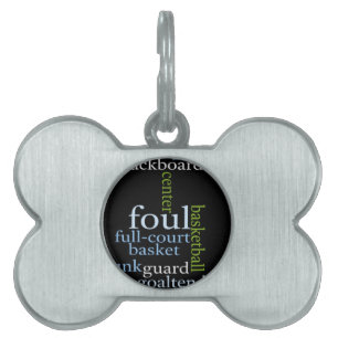 Médaillons Pour Animaux Domestiques Slam Dunk of Words : Jeu de basket-ball des champi