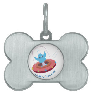 Médaillons Pour Animaux Domestiques Soucoupe volante
