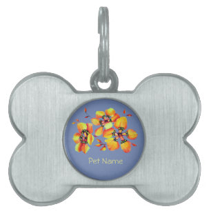 Médaillons Pour Animaux Domestiques Sparaxis Moderne Luxueux - Blue Grey