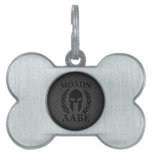 Médaillons Pour Animaux Domestiques Style spartiate de carbone de lauriers de guerrier