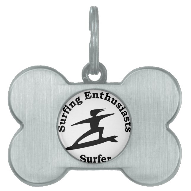Médaillons Pour Animaux Domestiques Surfer (Devant)