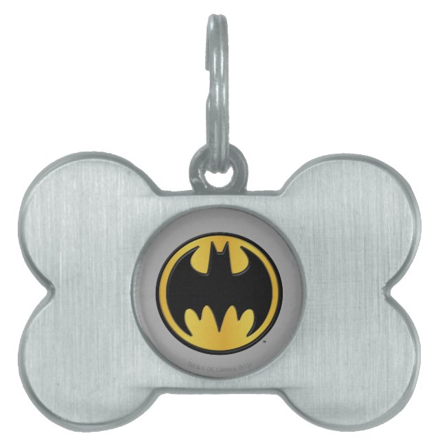 Médaillons Pour Animaux Domestiques Symbole Batman | Logo rond classique (Devant)