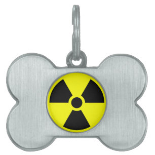 Médaillons Pour Animaux Domestiques Symbole de Radiation Trefoil