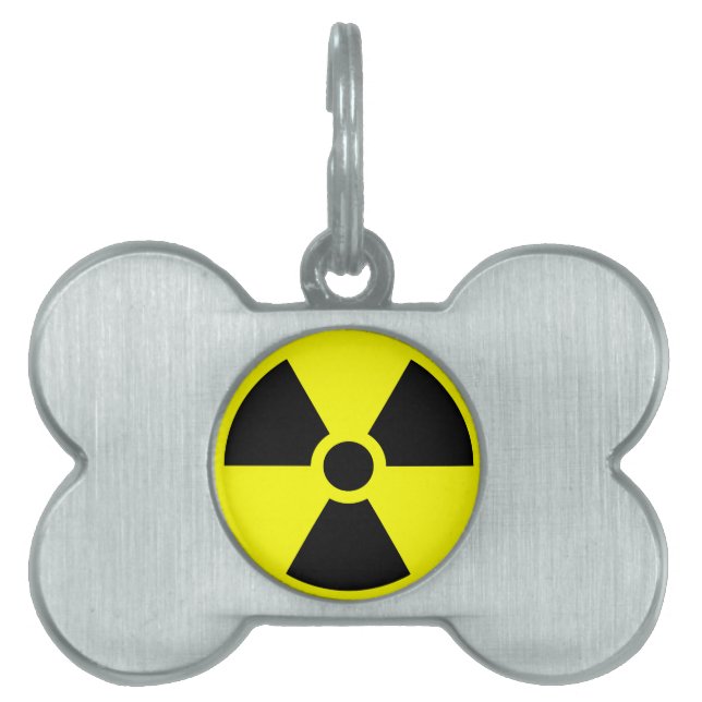 Médaillons Pour Animaux Domestiques Symbole de Radiation Trefoil (Devant)
