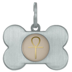 Médaillons Pour Animaux Domestiques Symbole égyptien croisé d'Ankh