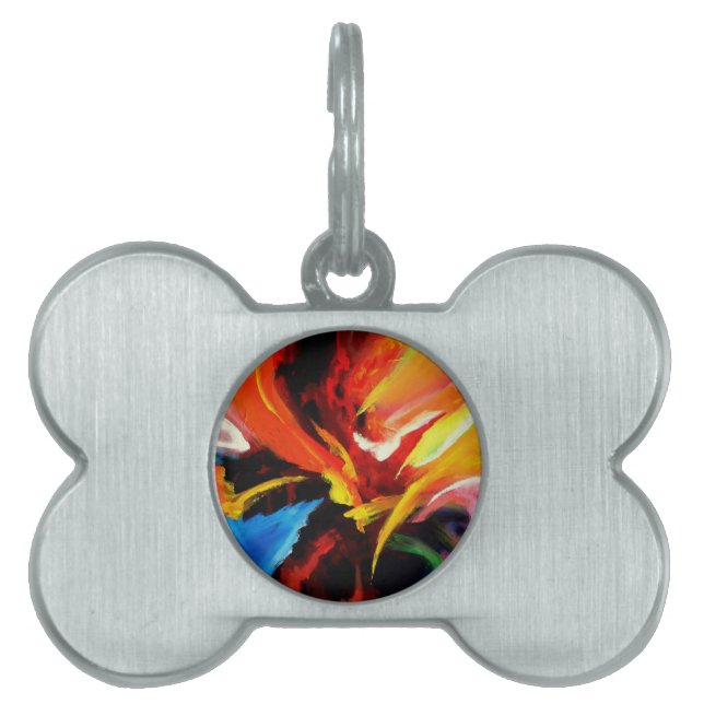 Médaillons Pour Animaux Domestiques Tableau Abstrait de Serdar Hizli (Devant)