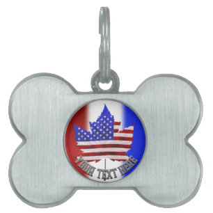 Médaillons Pour Animaux Domestiques Tag Canada Chien USA Canada Animal Tag Souvenir