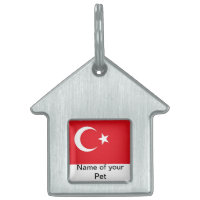 Tag d'animal de compagnie avec le drapeau de la Tu