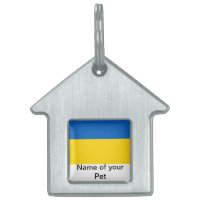 Tag d'animal de compagnie avec le drapeau de l'Ukr