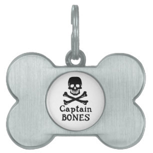 Médaillons Pour Animaux Domestiques Tag de animal de compagnie Captain Bones