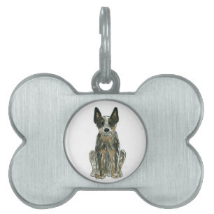 Médaillons Pour Animaux Domestiques Tag de chien de bétail bleu Heeler animal de compa