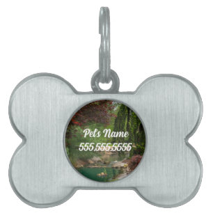 Médaillons Pour Animaux Domestiques Tag d'ID animal de compagnie de jardin paisible