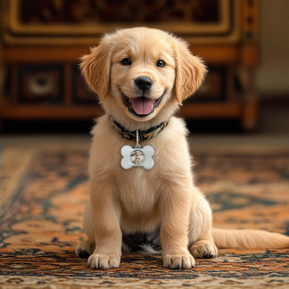 Médaillons Pour Animaux Domestiques Tag d'os de chien encadré