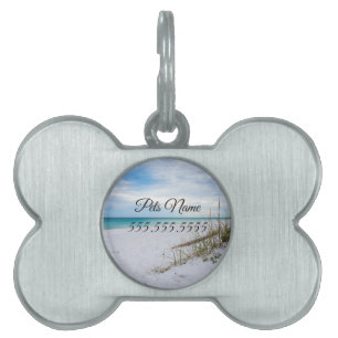 Médaillons Pour Animaux Domestiques Tag Matin Oats Et Sable Blanc