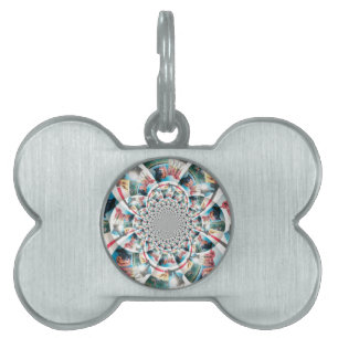Médaillons Pour Animaux Domestiques Tapisserie kényane Kaleidoscope