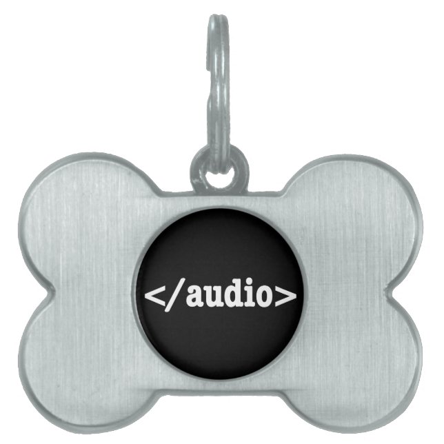 Médaillons Pour Animaux Domestiques Terminer le code HTML5 audio (Devant)