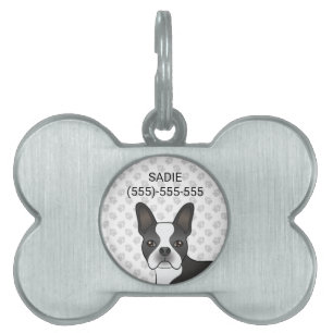 Médaillons Pour Animaux Domestiques Tête et pattes de chien de dessin animé Terrier Bo