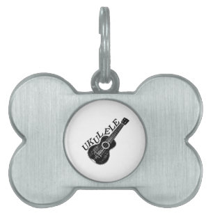 Médaillons Pour Animaux Domestiques Texte Et Image Ukulele