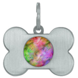 Médaillons Pour Animaux Domestiques Texture de verre opale colorée