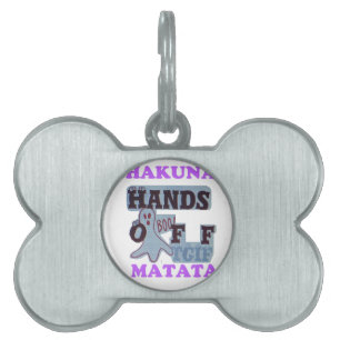 Médaillons Pour Animaux Domestiques TGIF Hakuna Matata mains off Boo Drôle Visage