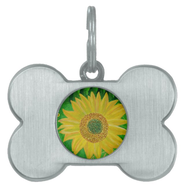 Médaillons Pour Animaux Domestiques Tournesol (Devant)