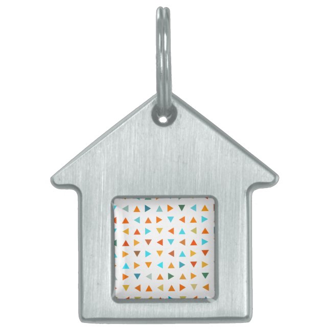 Médaillons Pour Animaux Domestiques Triangles colorés (Devant)