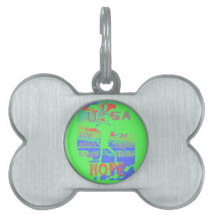 Médaillons Pour Animaux Domestiques United in Hope : Forts Together - Vibrant USA