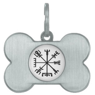 Médaillons Pour Animaux Domestiques Vegvísir (boussole de Viking)