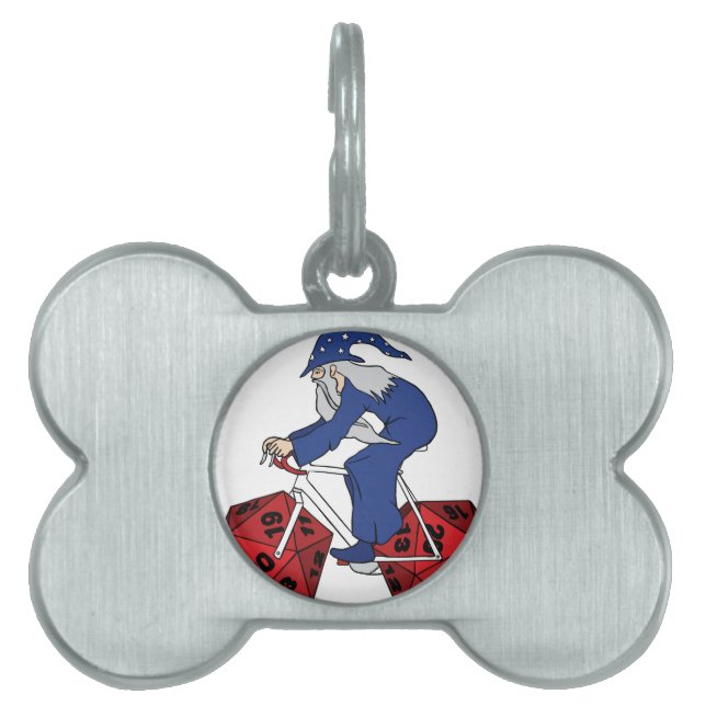 Médaillons Pour Animaux Domestiques Vélo d'équitation de magicien avec 20 roues (Devant)